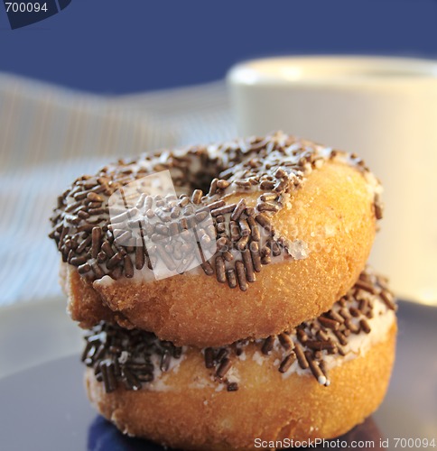 Image of doughnuts with chocolate sprinkles