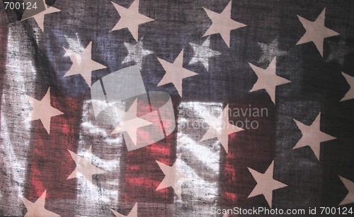 Image of two backlit USA flags