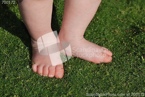 Image of feet on green grass