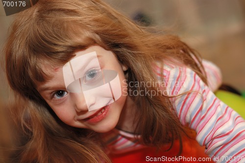 Image of cheerful smiling little girl