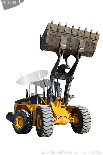 Image of wheel loader (focus on Bucket)