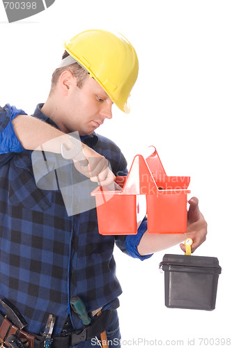 Image of Handyman and toolbox