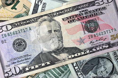 Image of 50 american dollars