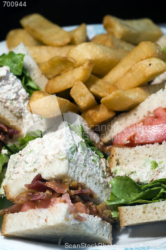 Image of tuna club sandwich