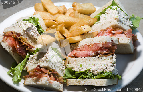Image of tuna club sandwich