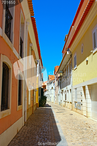 Image of A narrow street in Lisbon, Portugal