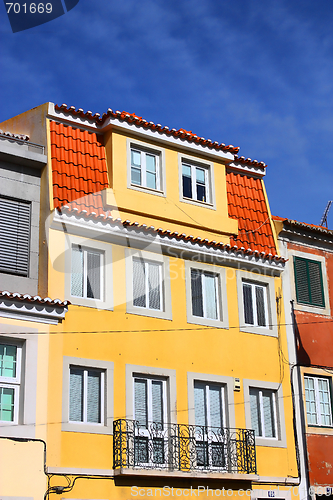 Image of traditional and residential building in Lisbon