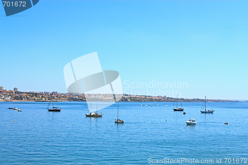 Image of Wharf boats in Cascais, Portugal