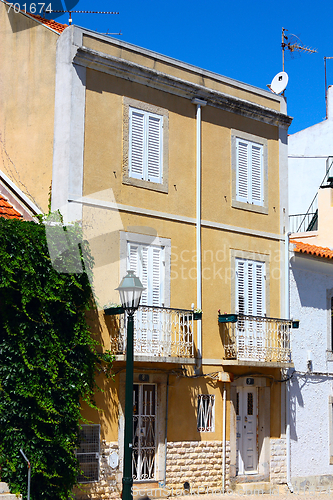 Image of traditional and residential building in Lisbon