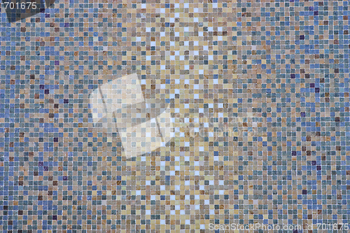 Image of Blue colored mosaic squares