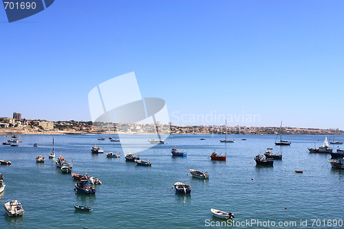 Image of Wharf boats in Cascais, Portugal