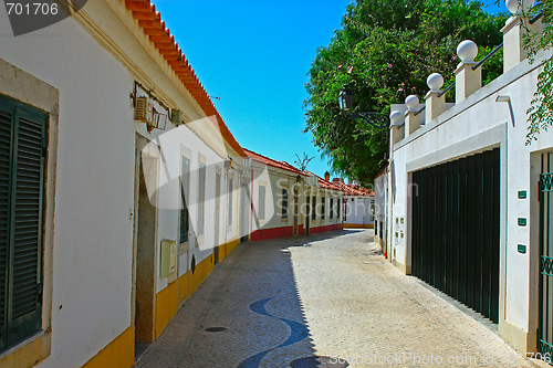 Image of A narrow street in Lisbon, Portugal