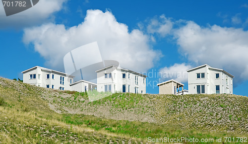 Image of Newly built white houses