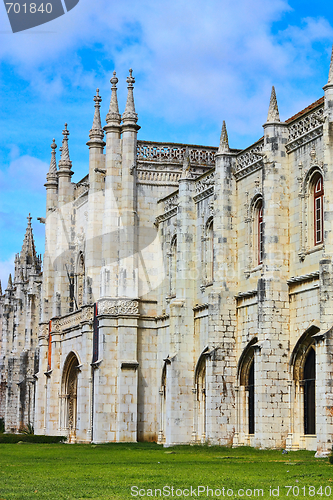 Image of Jeronimos Monastery in Belem quarter, Lisbon, Portugal