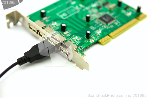 Image of Circuit board isolated on a white background.