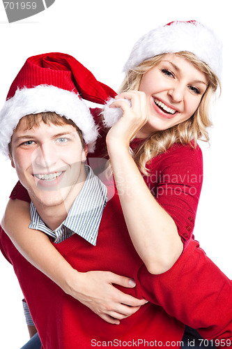 Image of Happy christmas couple