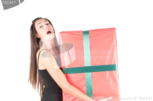 Image of Woman with present