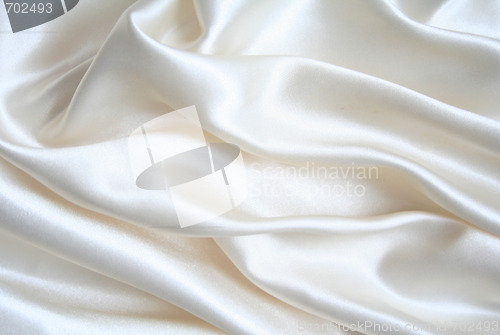 Image of Smooth elegant white silk as background