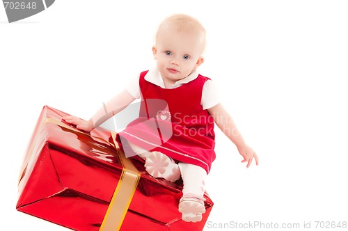 Image of Little christmas baby-girl