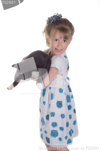 Image of Girl and cat