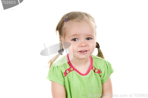 Image of A little girl in studio