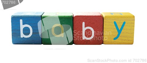 Image of baby in block letters