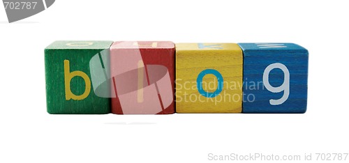 Image of blog in block letters
