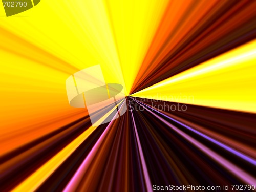 Image of tunnel of yellow light