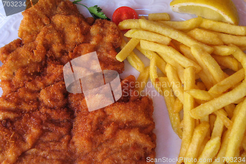 Image of Wiener Schnitzel, Innsbruck, Austria, May 2007