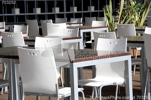 Image of Organized Tables, Valencia, Spain, March 2007