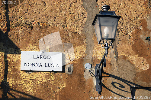 Image of Small Street Signs, Bolgheri, Tuscany, March 2007