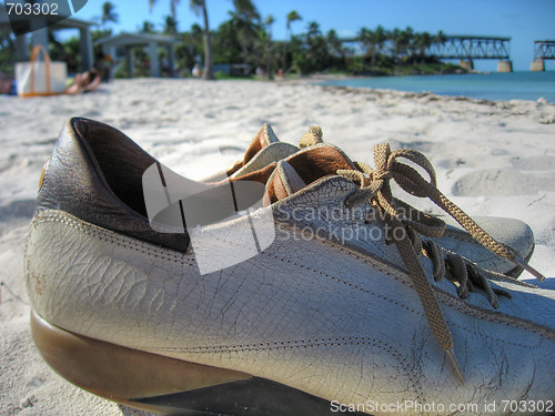Image of Shoes on Bahia Honda State Park, Florida, January 2007