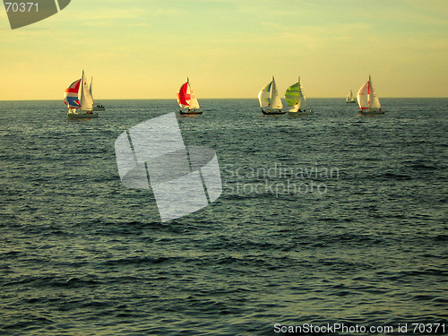 Image of Yachts competing in the Americas cup, Malmö sweden.