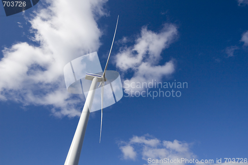 Image of Windmill on blue sky