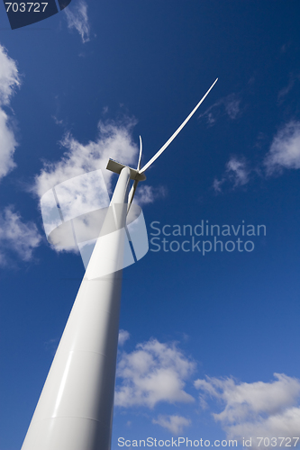 Image of Windmill on blue sky