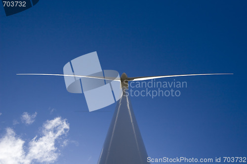 Image of Windmill on blue sky