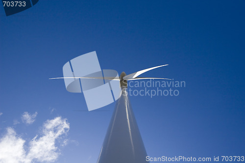 Image of Windmill on blue sky