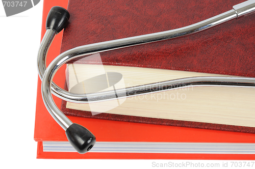 Image of Stethoscope on Books