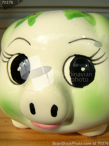 Image of cute porcelain piggy bank