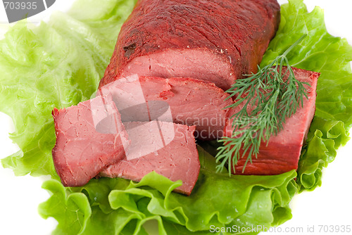 Image of lettuce and beef meat