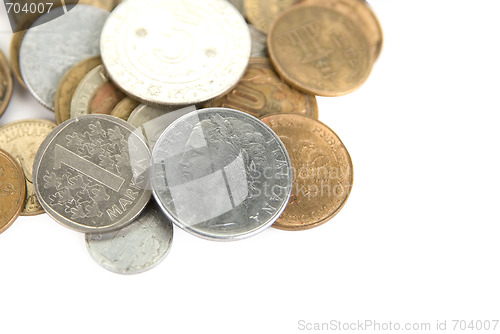 Image of Close up of Different Coins