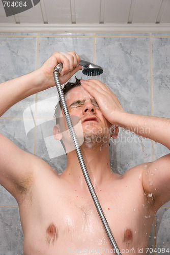 Image of Man in a bathroom