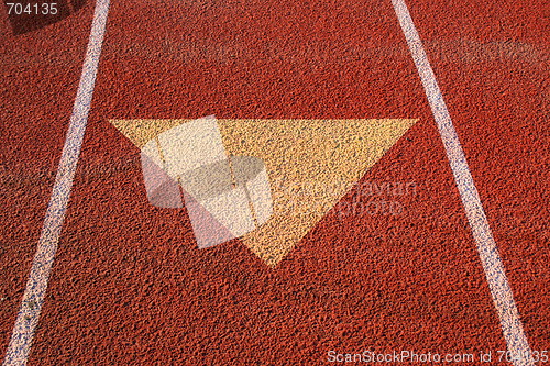 Image of Arrow on a Running Lane