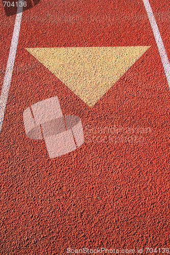 Image of Arrow on a Running Lane