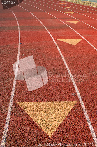 Image of Arrows on a Running Lane