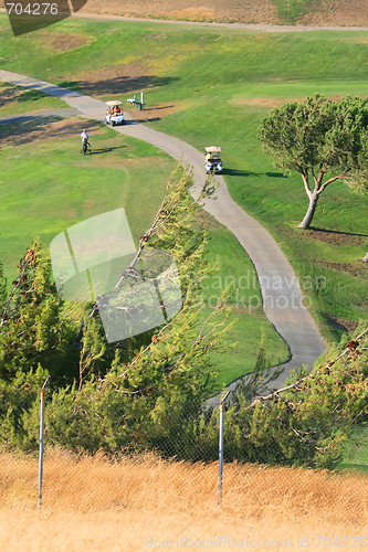 Image of Golfers in Golf Carts