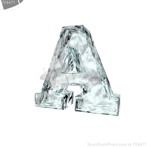 Image of cold uppercase letter A