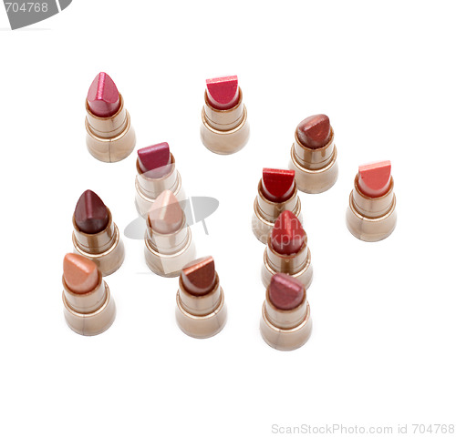 Image of Lipstick, group tubes stands