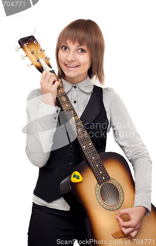 Image of Young girl with guitar