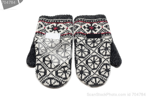 Image of Knitted mittens